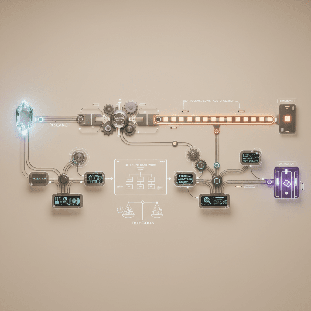 What an AI content factory actually looks like in practice comparison visual