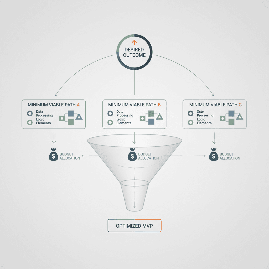 How to Scope an MVP Without Wasting Budget architecture diagram visual