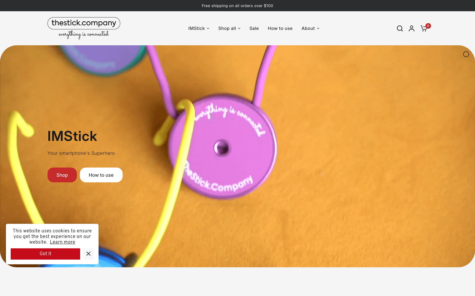 The Stick Company website screenshot