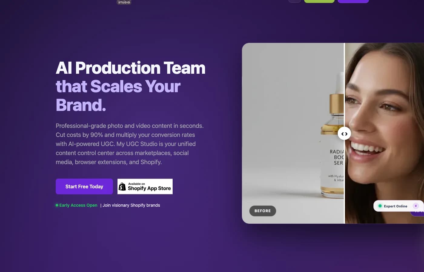 AI content factory for ecommerce team real UI visual