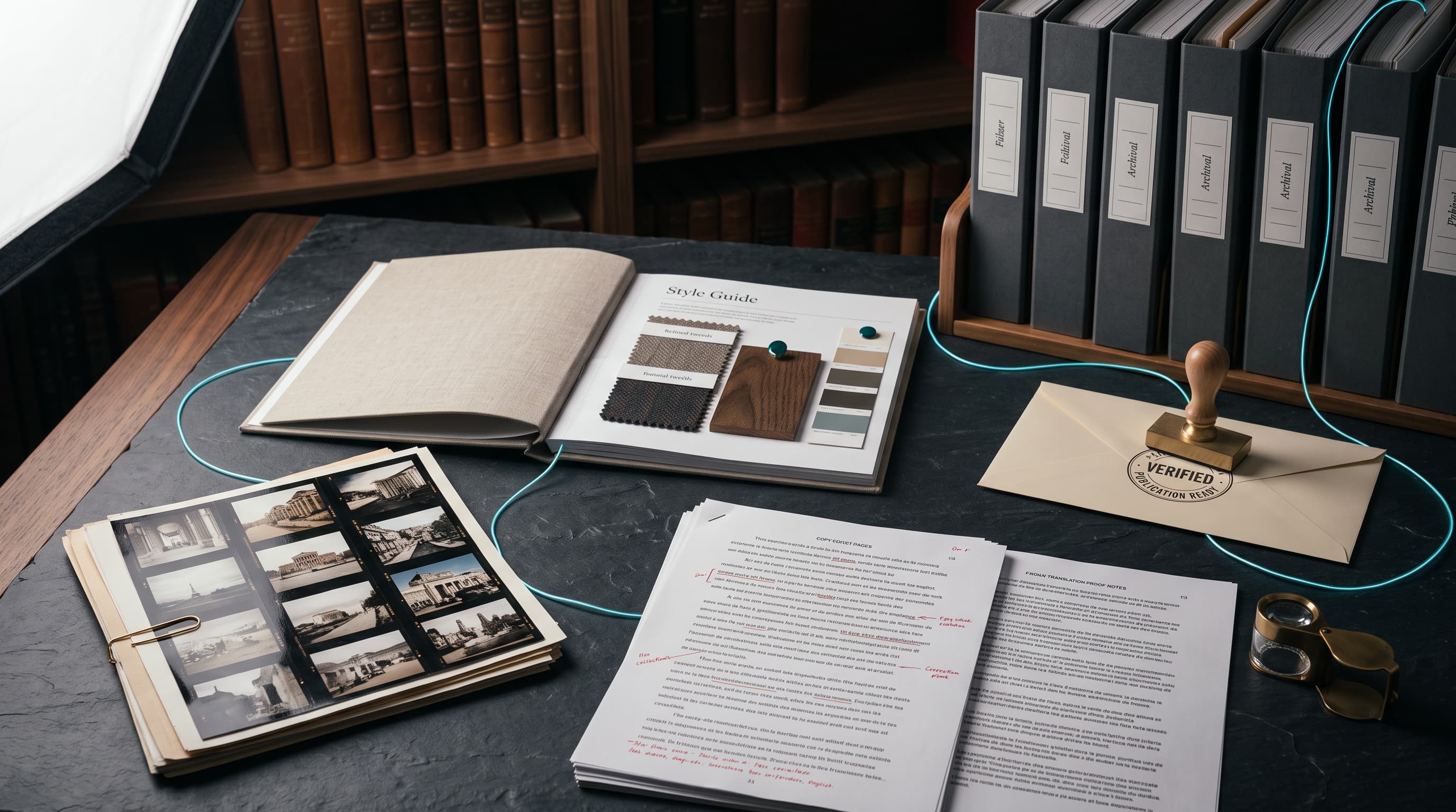 Research and publishing materials arranged as a managed knowledge system