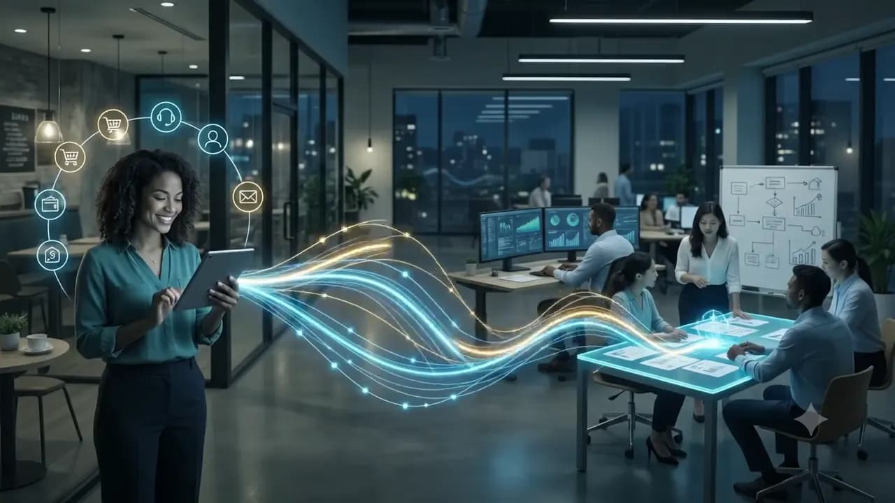 Product and onboarding objects arranged as one connected customer system