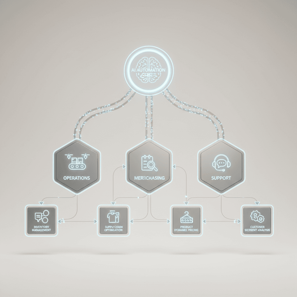 AI Automation for Ecommerce Teams architecture diagram visual