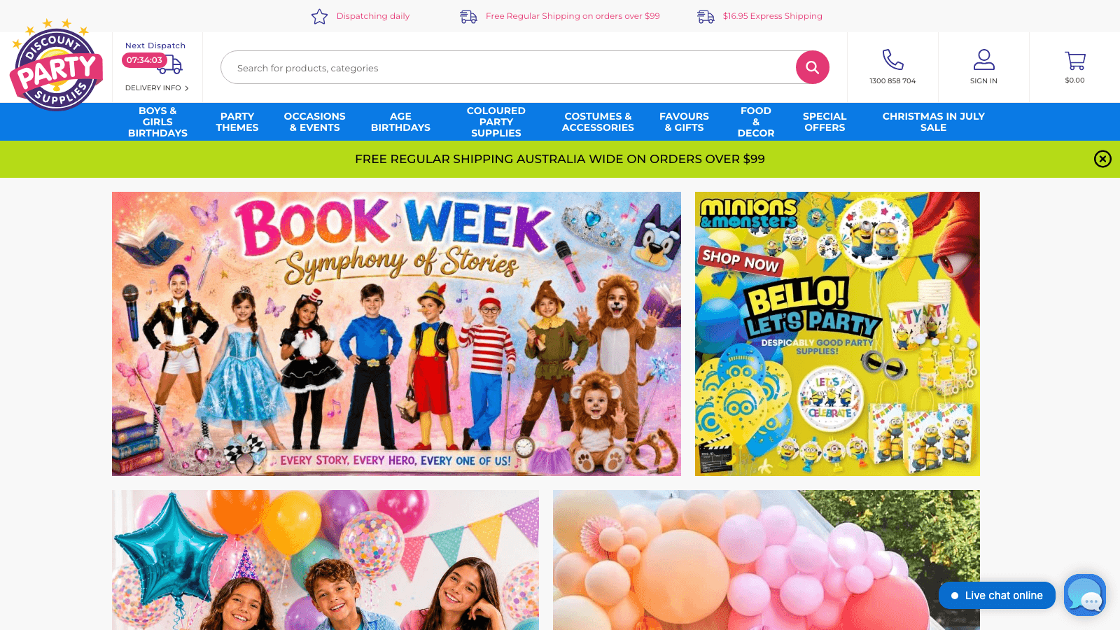Discount Party Supplies team website