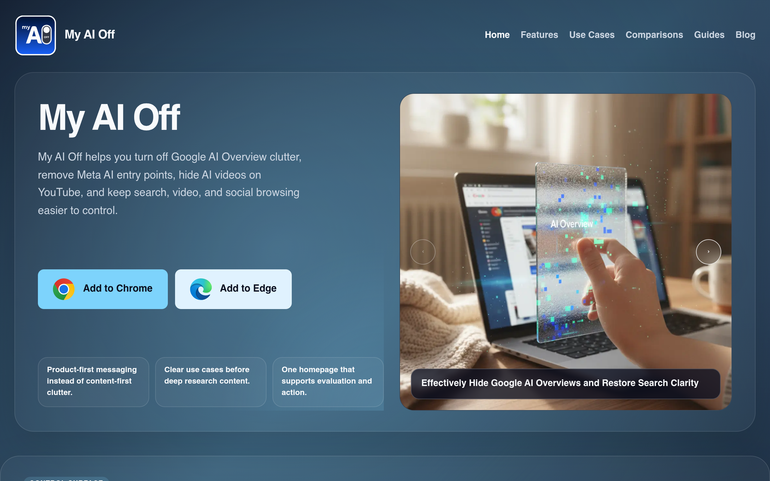 My AI Off logo or product screenshot