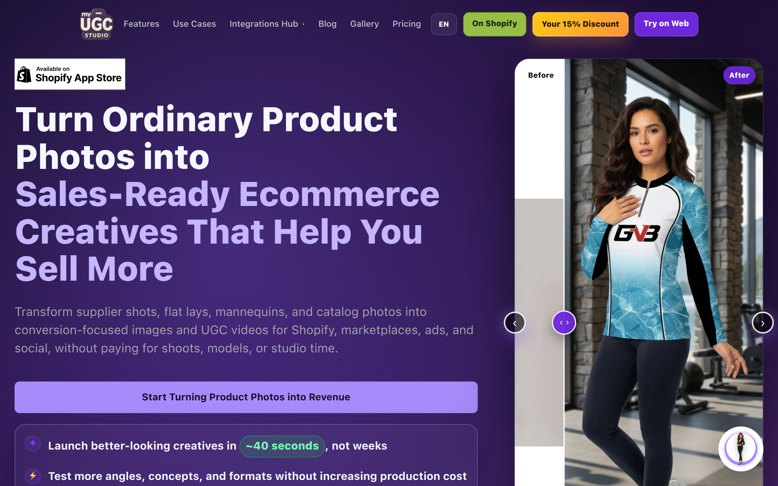My UGC Studio: AI Product Photos, UGC Videos, Pinterest & Browser Extensions