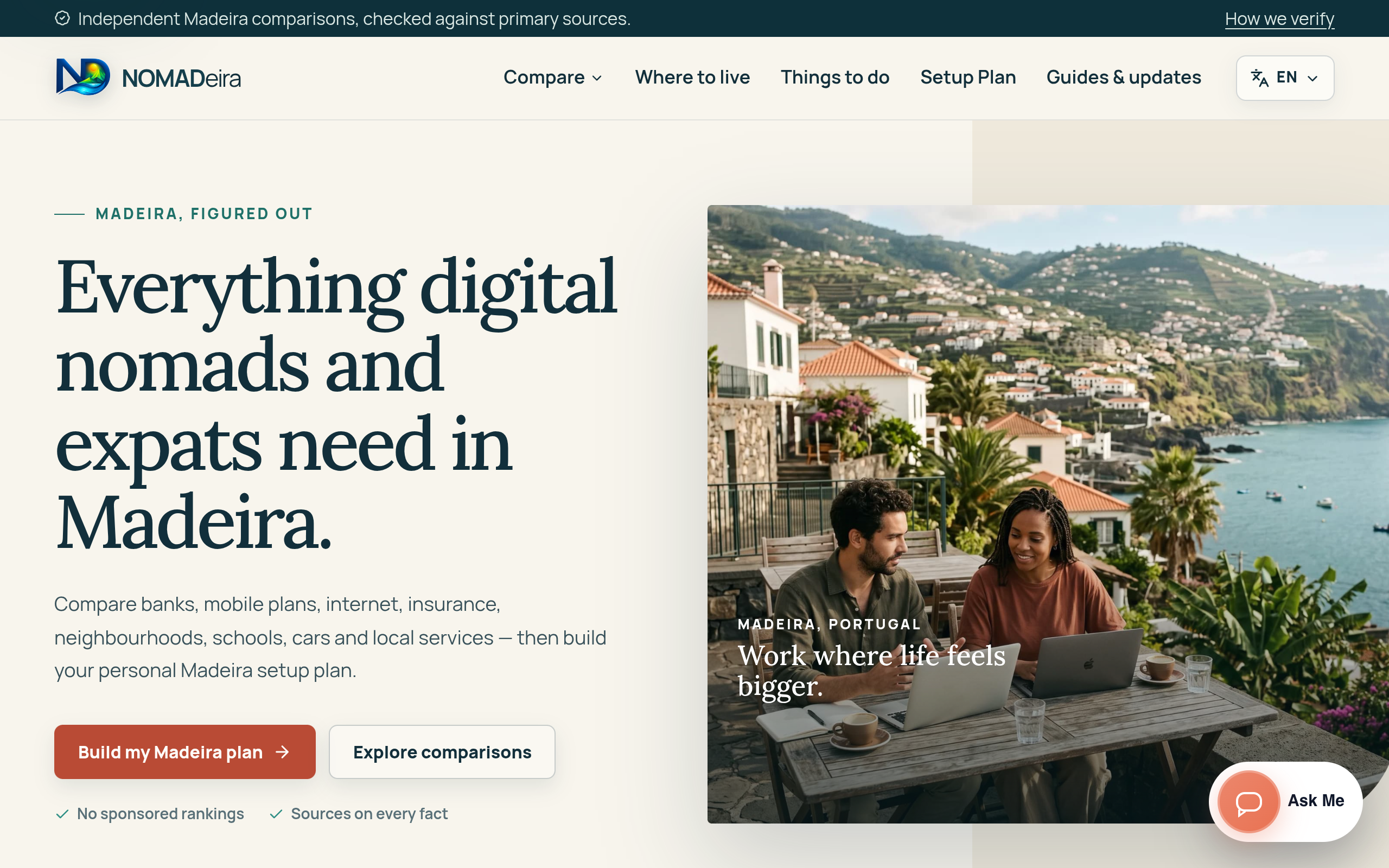 NOMADeira — Madeira relocation platform for digital nomads and expats