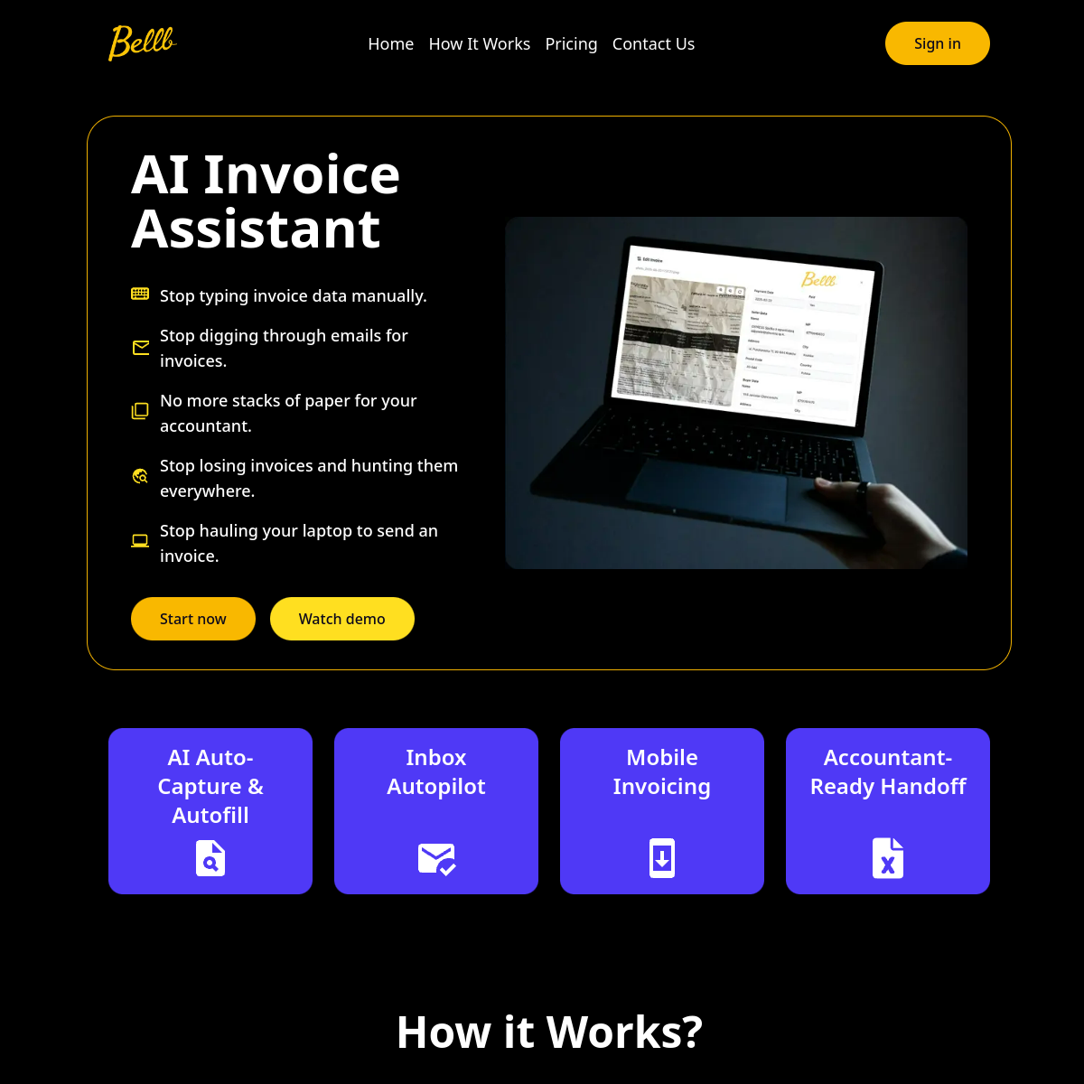 Bellb.pro AI Invoice Processing